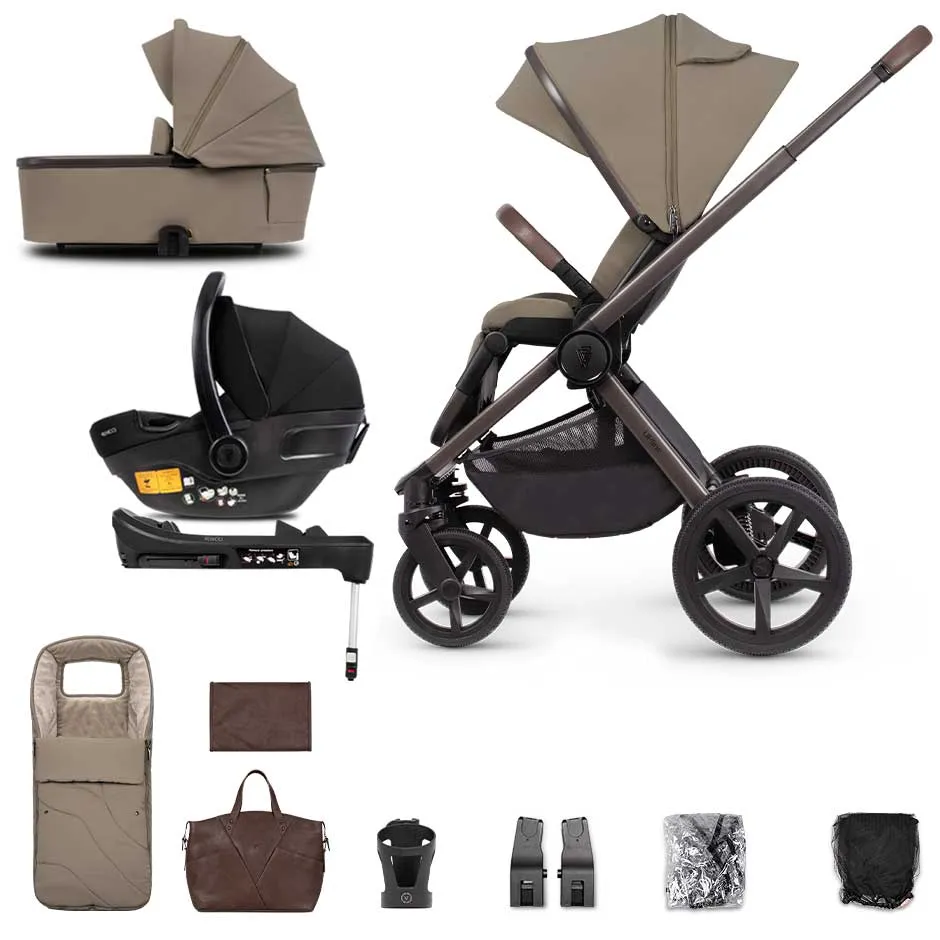 Venicci Tinum Upline SE Complete Travel System Bundle in Powder