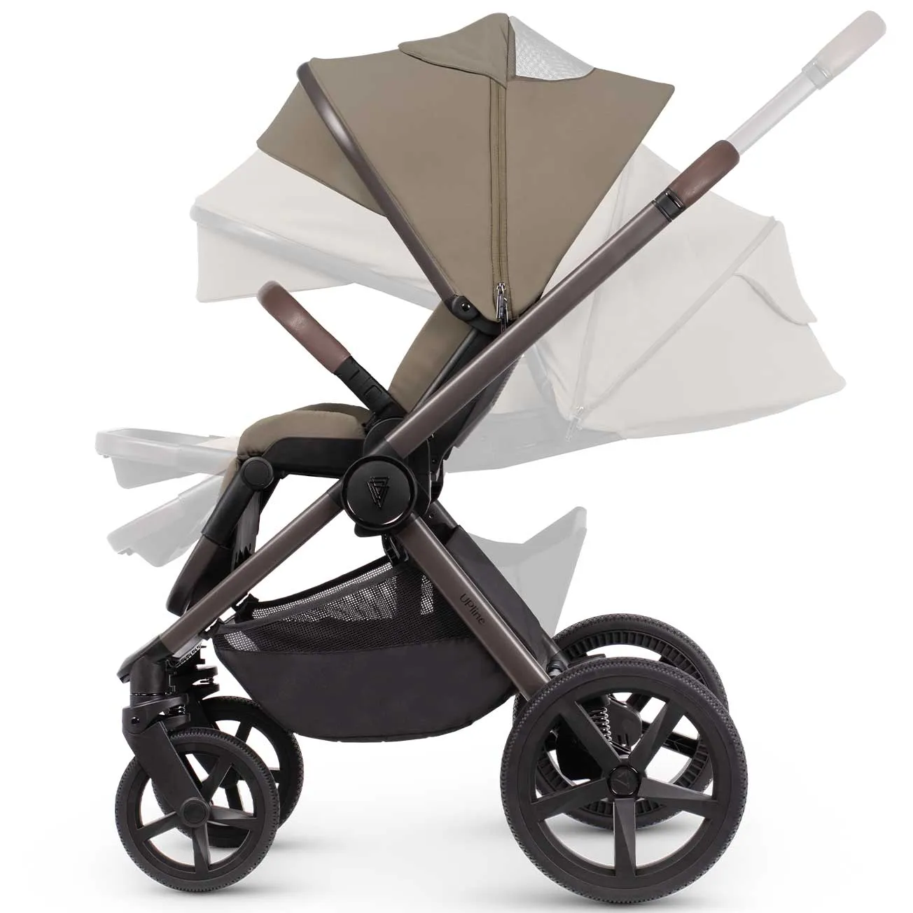Venicci Tinum Upline SE Complete Travel System Bundle in Powder