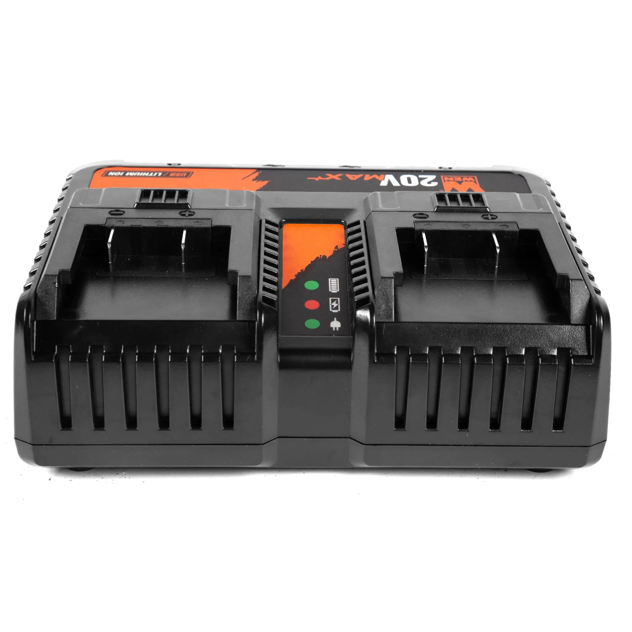 WEN 20200D 20V Max 2.3-Amp Dual Port Lithium-Ion Battery Charger with USB Ports