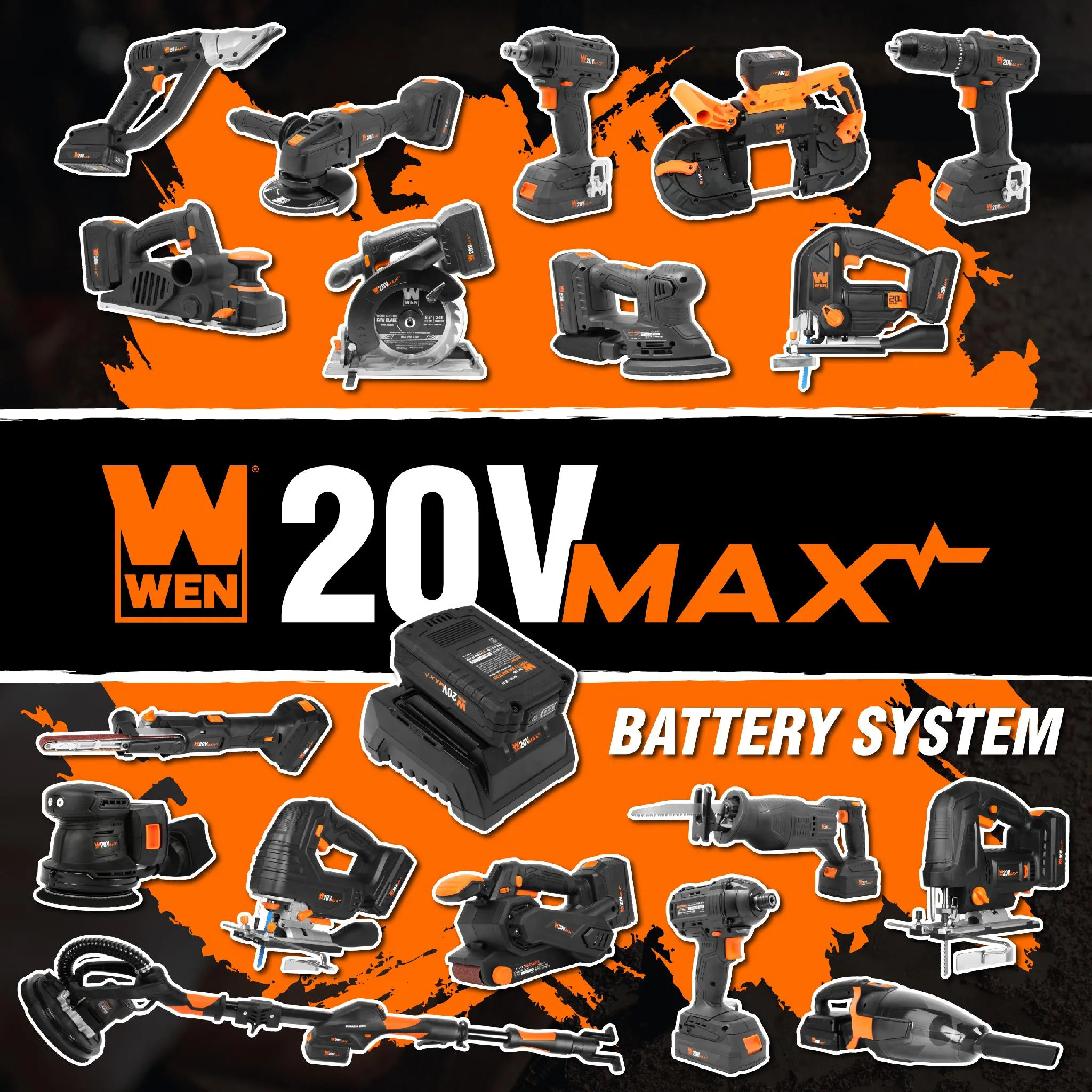 WEN 20201Q 20V Max 5-Amp Lithium-Ion Battery Quick Charger