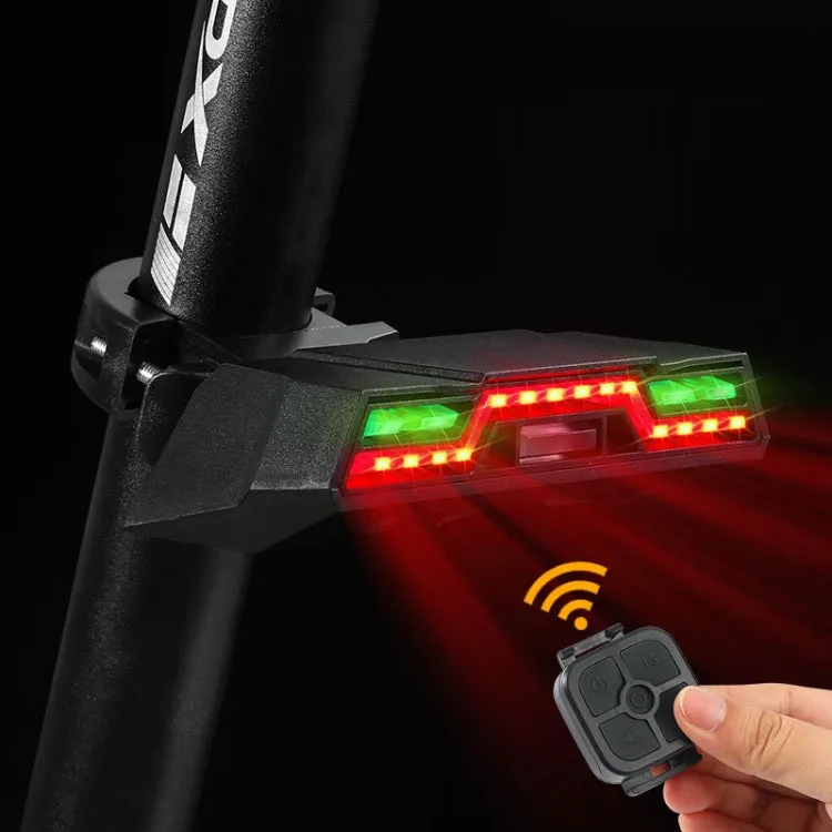 WEST BIKING Mountain Bike Wireless Remote Control USB Charging Riding Warning Turning Light(Remote Steering Taillight)