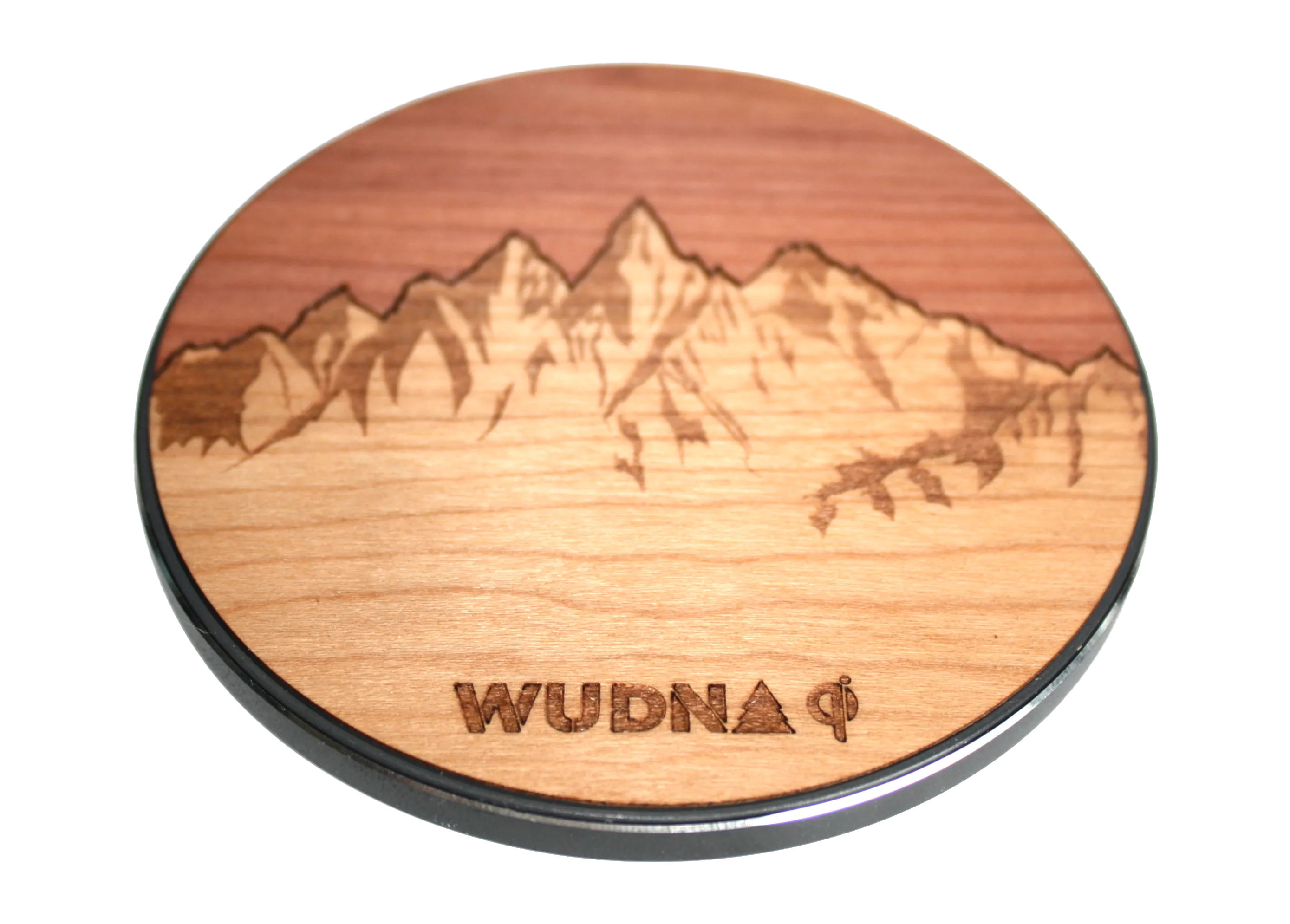 Wooden Qi Wireless Fast Charger - Sawtooth Mountains Edition