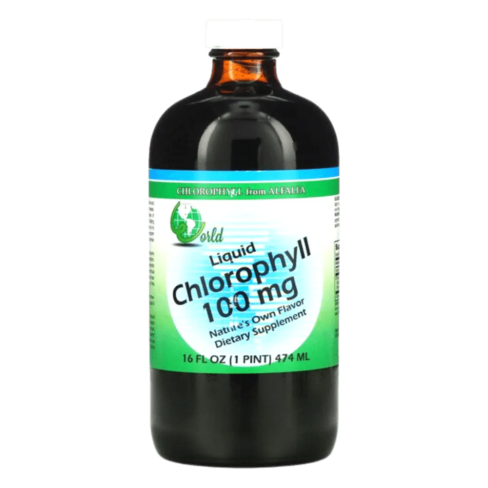 World Organic Liquid Chlorophyll 100mg 16 oz.
