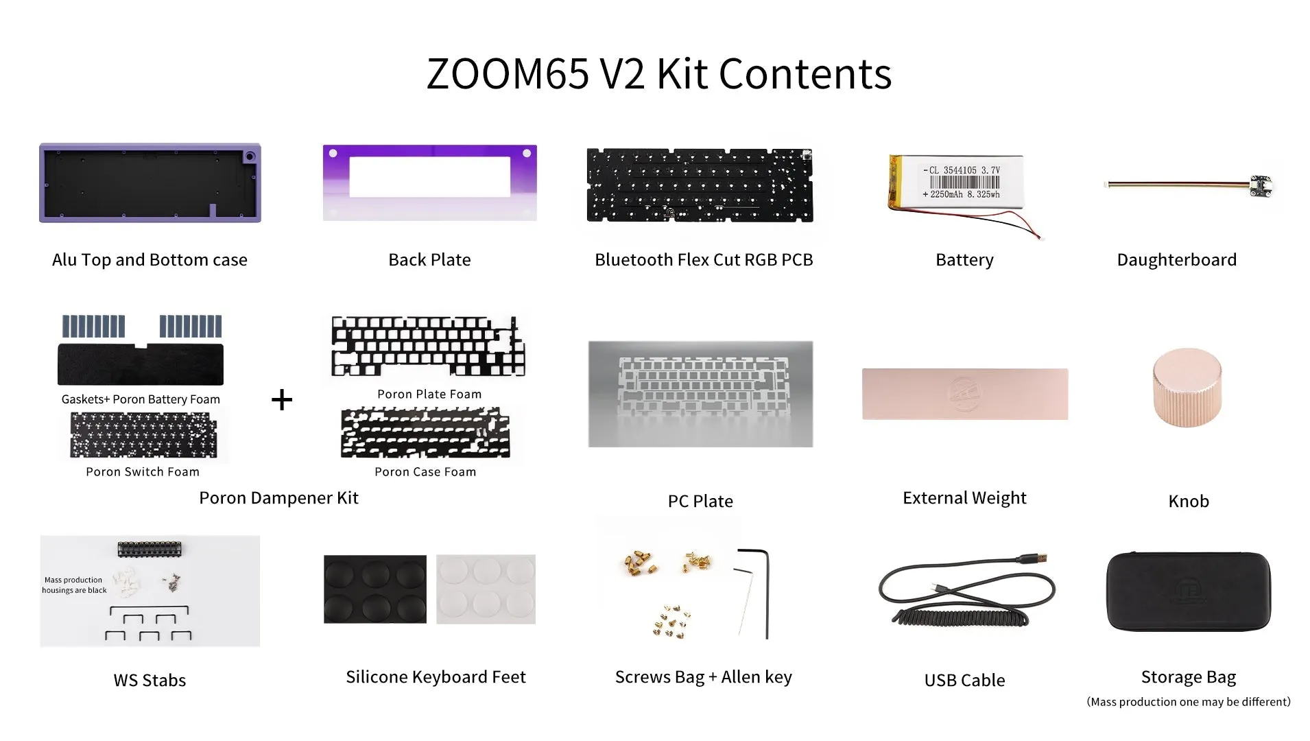 Zoom65 Essential Edition V2 - Lilac Mechanical Keyboard Kit